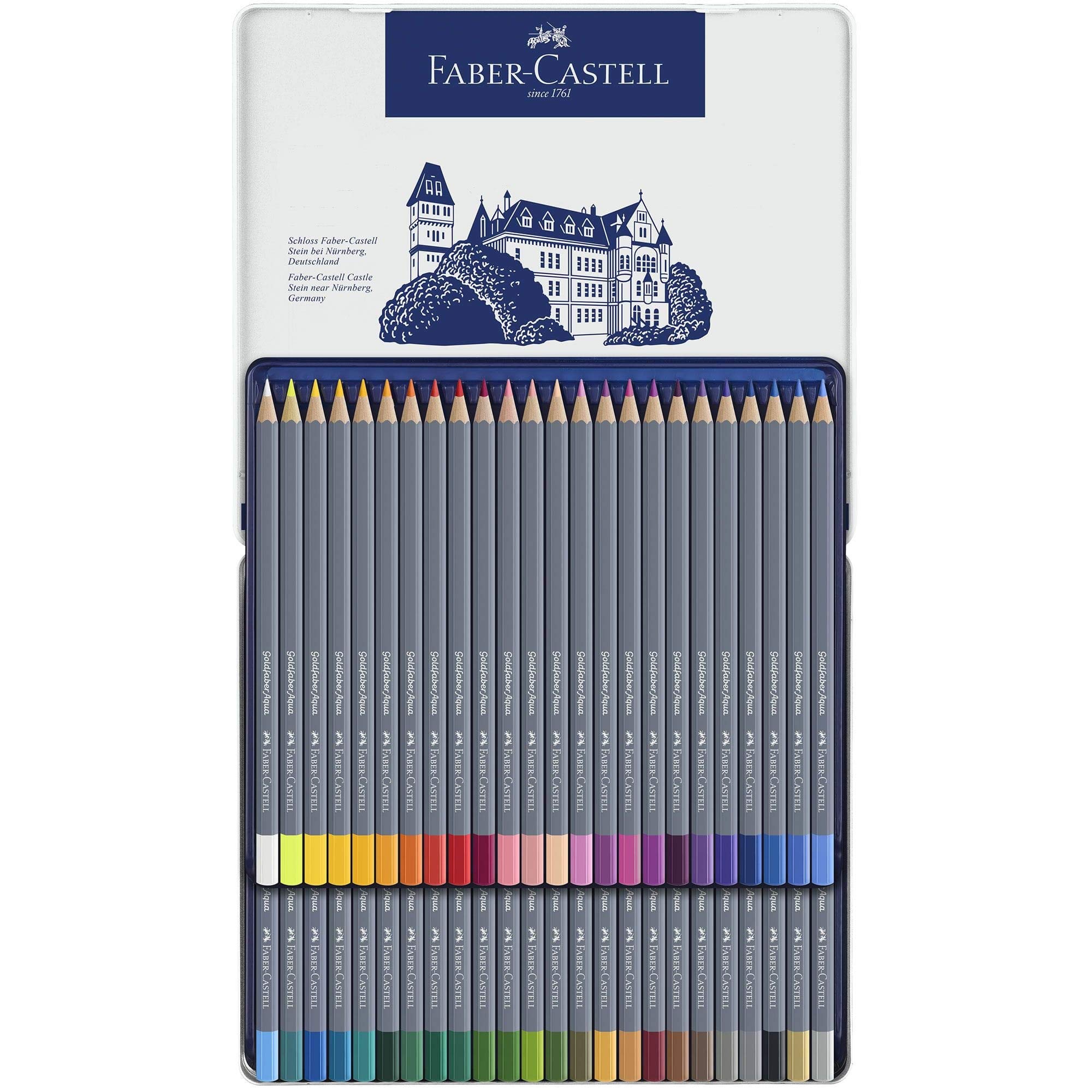 Faber-Castell Goldfaber 色鉛筆　48色セット　缶入り Amazon.co.jp: ファーバーカステル ゴールドファーバー アクア 水彩